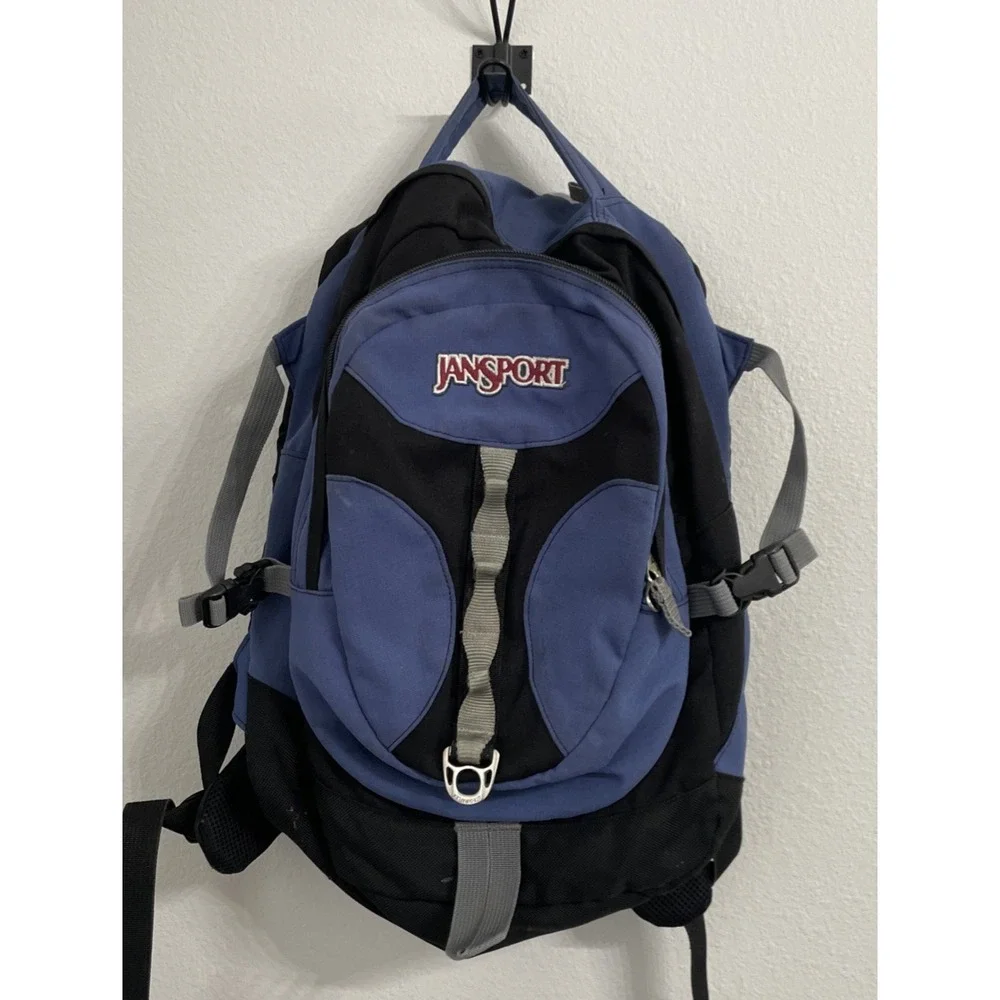 JanSport Airlift 1.0 Backpack Rare Discontinued Hiking Pack Blue Black LightTech